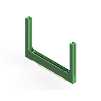 58 Position Female Connector Non Specified - Dual Edge Gold 0.100" (2.54mm) Green