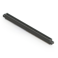 67 Position Female Connector Non Specified - Single Edge Gold 0.100" (2.54mm) Black