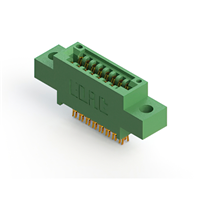 16 Position Female Connector Non Specified - Dual Edge Gold 0.100" (2.54mm) Green