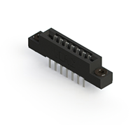 14 Position Female Connector Non Specified - Dual Edge Tin 0.156" (3.96mm) Black