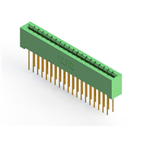 38 Position Female Connector Non Specified - Dual Edge Gold 0.156" (3.96mm) Green