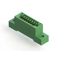 8 位置 母头 连接器 非指定 - 单边 镀金 0.100"（2.54mm） 绿色