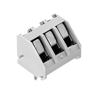 3 Position Wire to Board Terminal Block 45° (135°) Angle with Board 0.200" (5.08mm) Through Hole