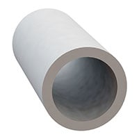 Round Spacer Unthreaded Nylon 0.556" (14.12mm) Natural