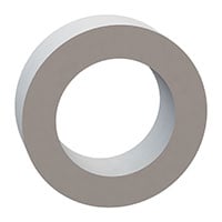 Round Spacer Unthreaded Nylon 0.156" (3.96mm) Natural