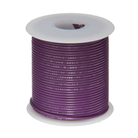 16 AWG Hook-Up Wire Solid Violet 300V 25.00' (7.62m)