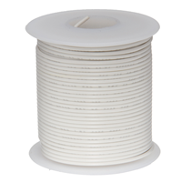 24 AWG Hook-Up Wire 7/32 White 300V 100.0' (30.5m)