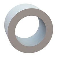 Round Spacer Unthreaded Nylon 0.380" (9.65mm) Natural
