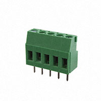 5 Position Wire to Board Terminal Block Horizontal with Board 0.200" (5.08mm) Through Hole