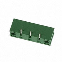 3 Position Terminal Block Header, Male Pins, Shrouded (4 Side) 0.300" (7.62mm) 90°, Right Angle Through Hole