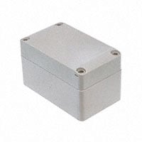 盒 塑料 - 聚碳酸酯 灰色 包含盖 4.921" 长 x 3.071" 宽（125.00mm x 78.00mm） X 2.953"（75.00mm）