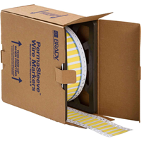 Yellow Heat Shrinkable Label 2.00" W x 0.25" Dia (50.8mm x 6.4mm); Cable O.D. 0.09" ~ 0.22" (2.4mm ~ 5.5mm)