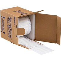 Wit Warmtekrimp Etiketten 2,00" B x 0,19" dia (50,8mm x 4,8mm); kabel BUD 0,06" ~ 0,15" (1,6mm ~ 3,8mm)