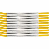 Wire Marker, Clip-On Black Legend, White Background Nylon