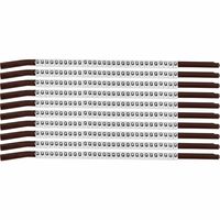 Wire Marker, Clip-On Black Legend, White Background Nylon