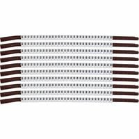 Wire Marker, Clip-On Black Legend, White Background Nylon