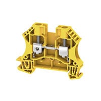 Terminal Block Connector 2 Position Feed Through Yellow 8-26 AWG