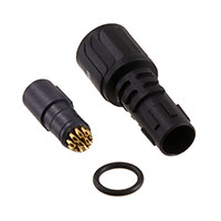 14 접점 원형 커넥터 플러그, 핀(수) 솔더 컵