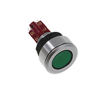 Pushbutton Switch DPDT Standard, Illuminated Panel Mount, Front