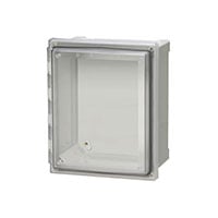 Box Plastic, Polycarbonate (PC) Light Gray Hinged Door, Lid 13.090" L x 10.980" W (332.49mm x 278.89mm) X 6.710" (170.43mm)