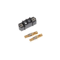 2 Position Rectangular Plug Connector Solder Gold 16 AWG