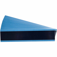 Wire Marker, Cards 0.25" W x 1.50" L (6.4mm x 38.1mm) Blue Vinyl