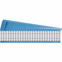 Wire Marker, Cards 0.36" W x 1.50" L (9.1mm x 38.1mm) Black Legend, White Background Vinyl Cloth