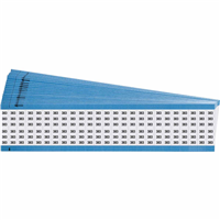 Wire Marker, Cards 0.36" W x 1.50" L (9.1mm x 38.1mm) Black Legend, White Background Vinyl Cloth