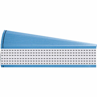 Wire Marker, Cards 0.25" W x 1.50" L (6.4mm x 38.1mm) Black Legend, White Background Vinyl Cloth