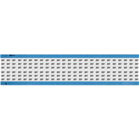 Wire Marker, Cards 0.36" W x 0.75" L (9.1mm x 19.1mm) Black Legend, White Background Vinyl Cloth