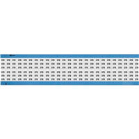 Wire Marker, Cards 0.36" W x 0.75" L (9.1mm x 19.1mm) Black Legend, White Background Vinyl Cloth