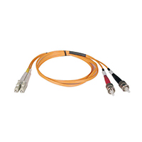 Cable Fiber Optic LC Duplex To ST (2) 50/125 49.2' (15.0m)