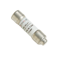 7.5 A 600 V 300 V Fuse Cartridge, Ceramic Requires Holder 5AG, 10mm x 38mm (Midget)