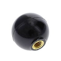 Smooth Knob 3/8"-16 Shaft with No Indicator Phenolic Black