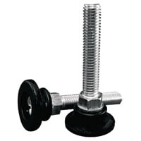 Foot Cylindrical, Recessed Center 1.000" Dia (25.40mm) Nylon Black