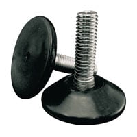 Foot Cylindrical, Tapered 1.625" Dia (41.28mm) Polyethylene Black