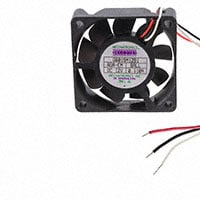 מאוורר Tubeaxial 12VDC מרובע - אורך 60 מ"מ × גובה 60 מ"מ כדור ‎16.0 CFM‎‏ (0.448 מ"ק/דקה) 3 מוליכי חוט