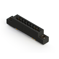 8 Position Femelle Connecteur Non spécifié, bord unique Or 0,156 po (3,96mm) Noir