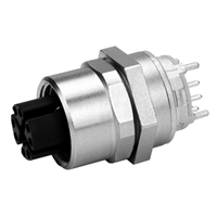 8 (Data) Position Circular Connector Plug, Female Sockets Solder