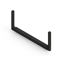 74 positionen Buchse Steckverbinder Nicht angegeben - Doppelkante Zinn 0,156" (3,96mm) Schwarz