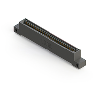 28 Position Female Connector Non Specified - Single Edge Gold 0.100" (2.54mm) Black