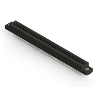 64 positionen Buchse Steckverbinder Nicht angegeben - Doppelkante Gold 0,156" (3,96mm) Schwarz