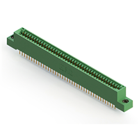 82 Position Female Connector Non Specified - Dual Edge Gold 0.100" (2.54mm) Green