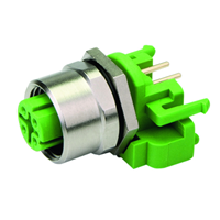 4 (Data) Position Circular Connector Plug, Female Sockets Solder