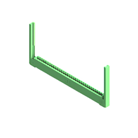 32 Position Female Connector Non Specified - Single Edge Gold 0.156" (3.96mm) Green