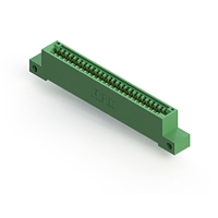 26 Position Femelle Connecteur Non spécifié, bord unique Or 0,100 po (2,54mm) Vert