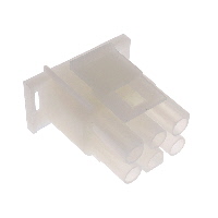 6 矩形连接器 - 外壳 插头 天然 0.250"（6.35mm）