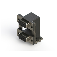 9, 9 Position D-Sub - Stacked Receptacle, Female Sockets Connector