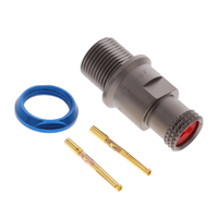 2 Position Circular Connector Receptacle, Female Sockets Crimp