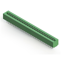 56 Position Female Connector Non Specified - Dual Edge Tin 0.156" (3.96mm) Green